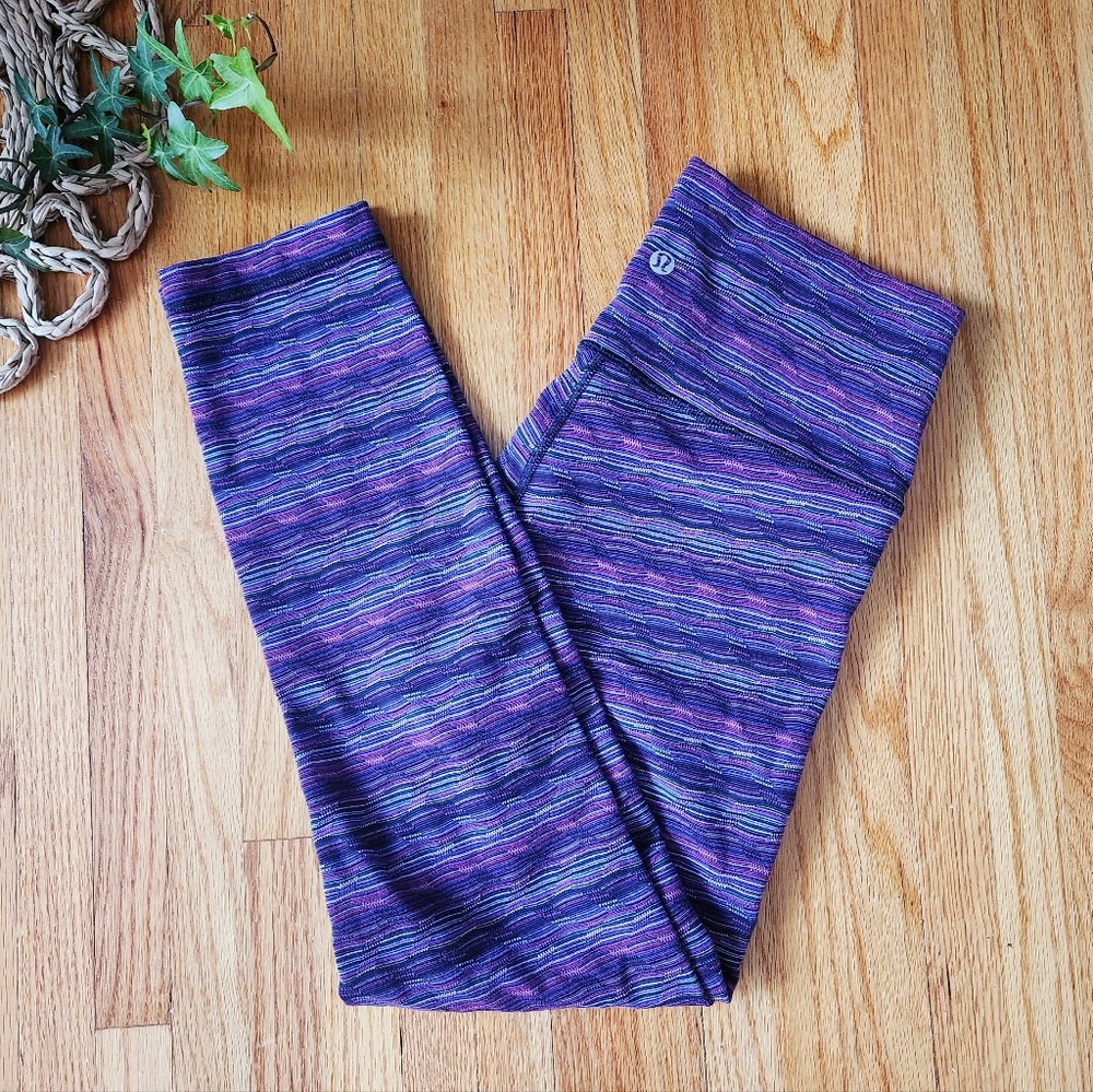 Lululemon High Times Pants Size 8 Space Dye Twist Ultra Twist Purple